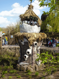 Dwervel house at the waiting line for the Djengu River attraction at the Magische Vallei section at the Toverland theme park