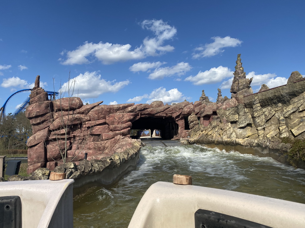 Starting point of the Djengu River attraction at the Magische Vallei section at the Toverland theme park, viewed from our boat