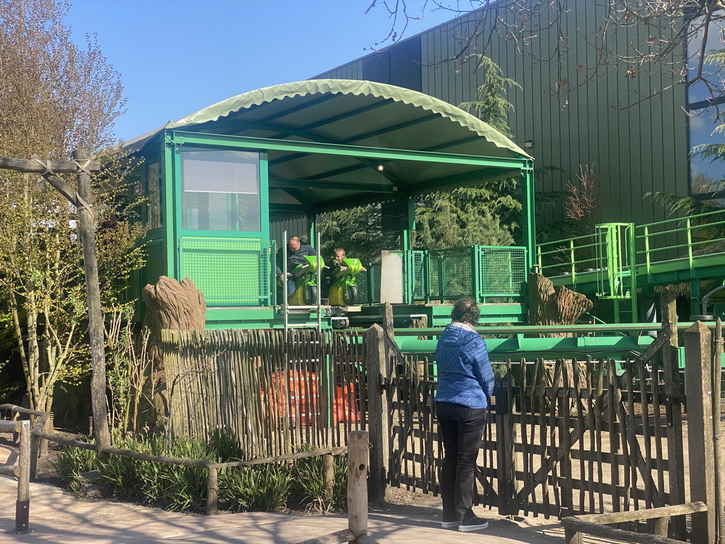 Starting point of the Booster Bike attraction at the Magische Vallei section at the Toverland theme park