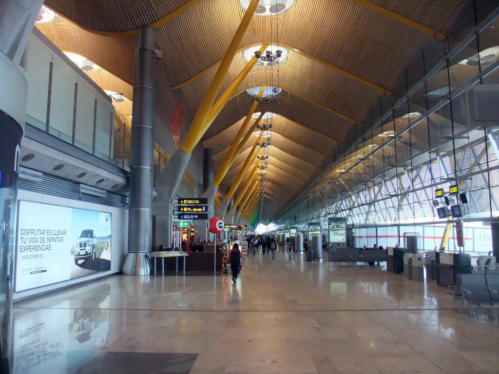 Departure hall of Madrid-Barajas Airport