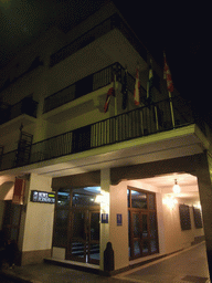 Front of Hotel Fernando III, by night