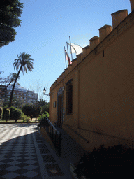 Back entrance to the Gardens of the Alcázar of Seville, in the Jardines de Murillo gardens