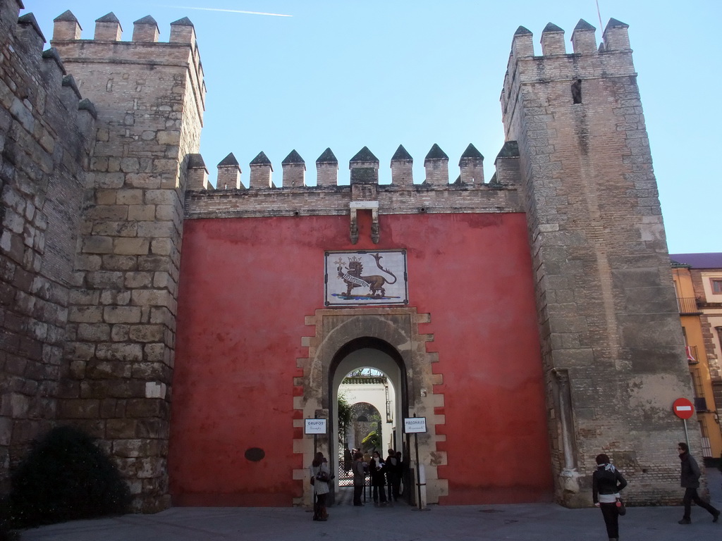 The Lion`s Gate of the Alcázar of Seville