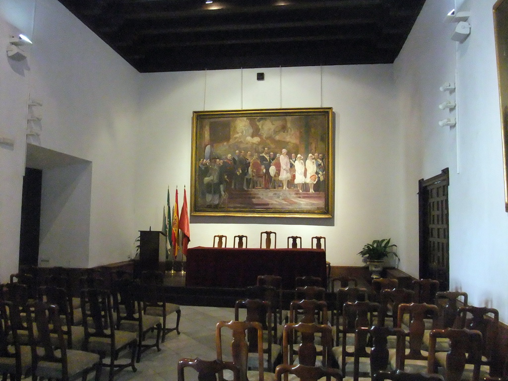 Painting in the Salón del Almirante room at the Alcázar of Seville