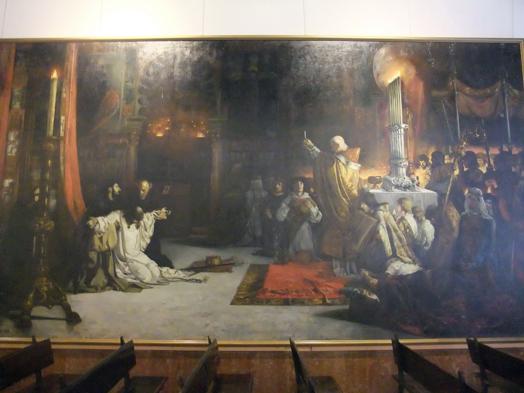 Painting in the Salón del Almirante room at the Alcázar of Seville
