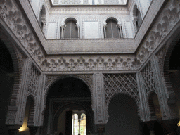The Patio de las Muñecas courtyard at the Palace of King Peter I at the Alcázar of Seville