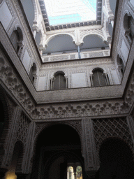 The Patio de las Muñecas courtyard at the Palace of King Peter I at the Alcázar of Seville