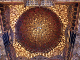 Ceiling of the Salón de Embajadores room at the Palace of King Peter I at the Alcázar of Seville