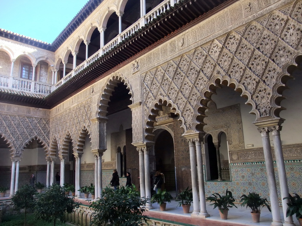 The Patio de las Doncellas at the Palace of King Peter I at the Alcázar of Seville