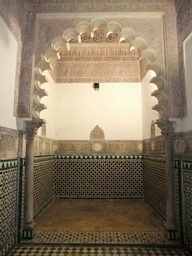 The Alcoba Real room at the Palace of King Peter I at the Alcázar of Seville