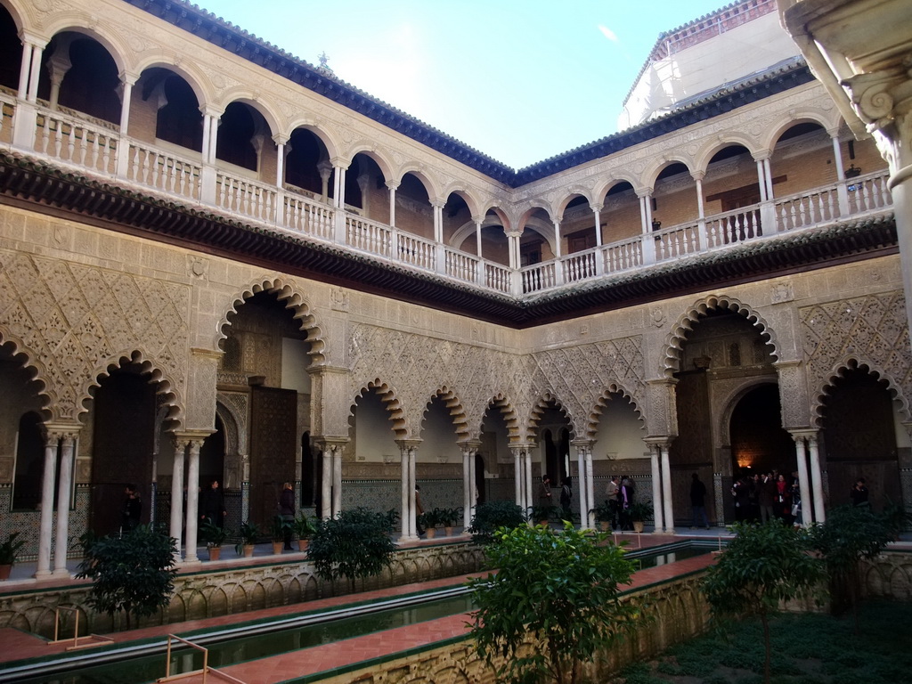 The Patio de las Doncellas at the Palace of King Peter I at the Alcázar of Seville