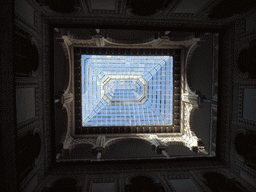 Glass ceiling of the Patio de las Muñecas courtyard at the Palace of King Peter I at the Alcázar of Seville