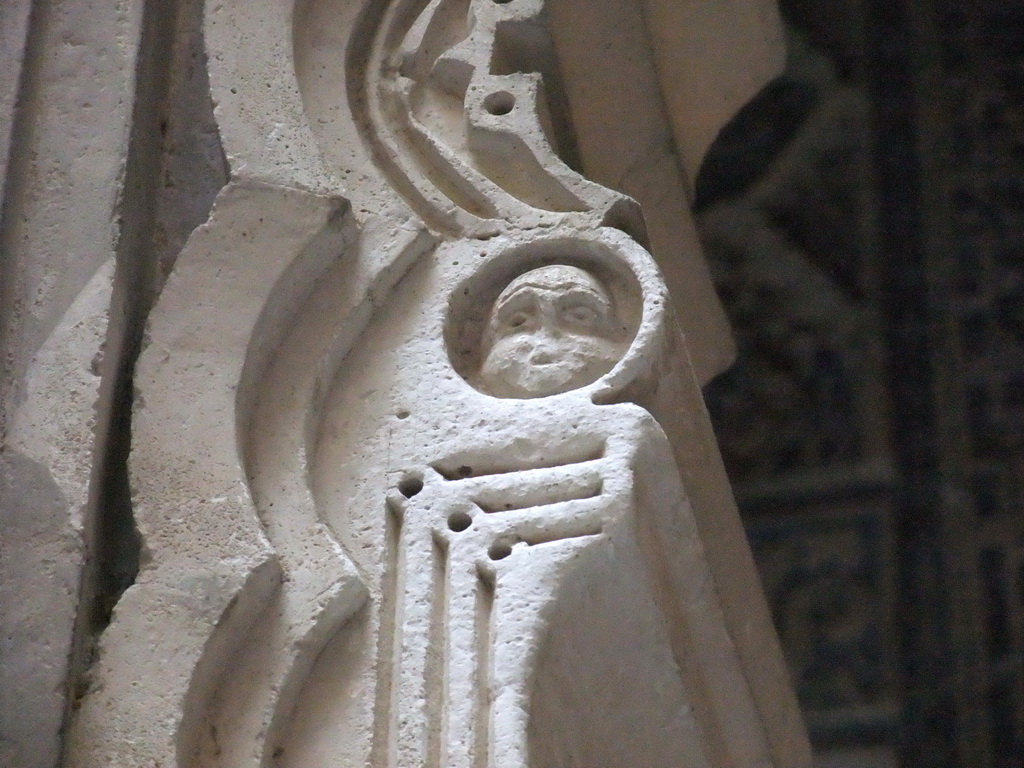 Doll (muñeca) head at the Patio de las Muñecas courtyard at the Palace of King Peter I at the Alcázar of Seville