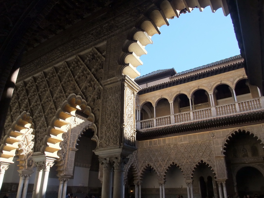 The Patio de las Doncellas at the Palace of King Peter I at the Alcázar of Seville