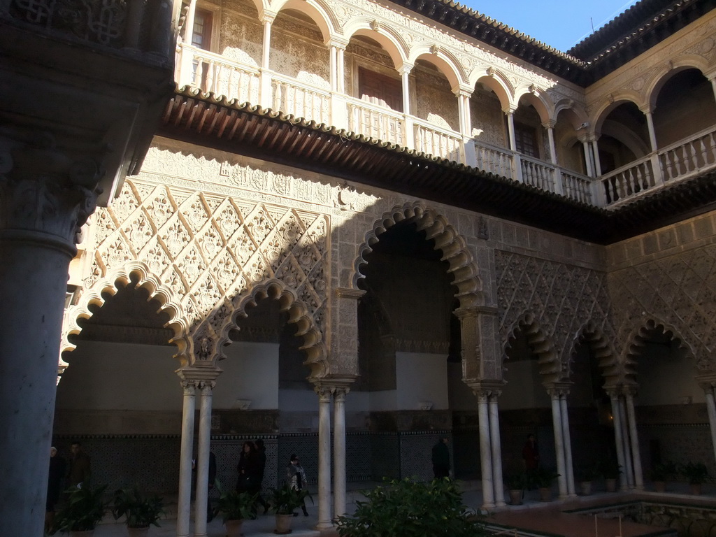 The Patio de las Doncellas at the Palace of King Peter I at the Alcázar of Seville