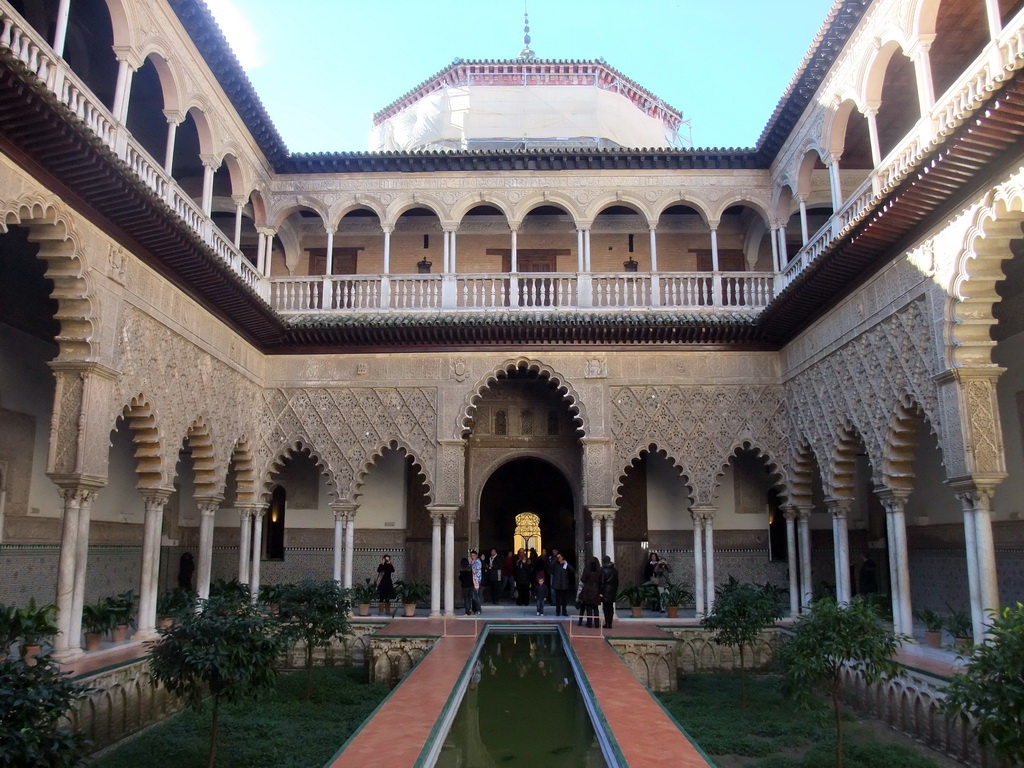 The Patio de las Doncellas at the Palace of King Peter I at the Alcázar of Seville