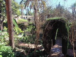 View from a balcony at the Palacio Gótico to the Gardens of the Alcázar of Seville