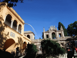 The Palacio Gótico and the Galeria del Grutesco gallery at the Gardens of the Alcázar of Seville