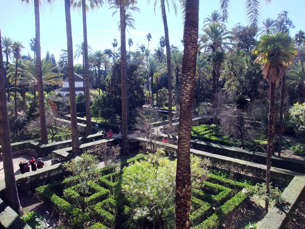 The Gardens of the Alcázar of Seville, viewed from the Galeria del Grutesco gallery