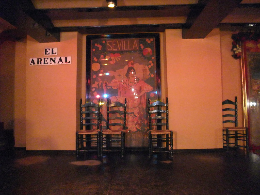 Stage at the Flamenco show in the Restaurante Tablao Flamenco El Arenal