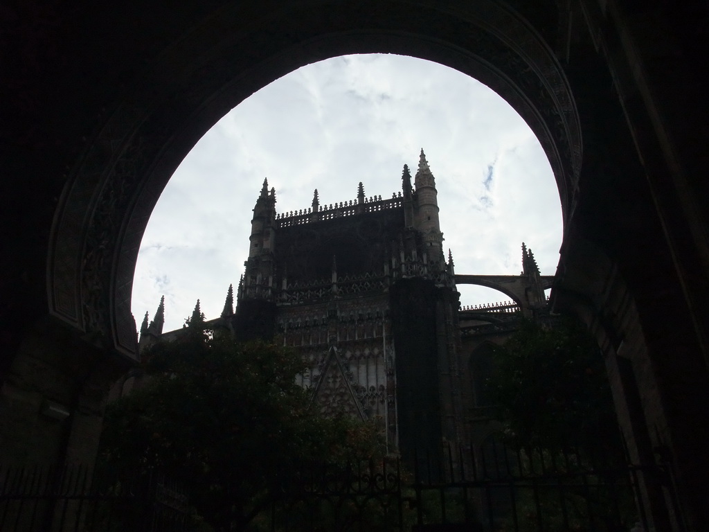 Sevilla Cathedral, viewed through the Puerta del Perdón gate to the Patio de los Naranjos courtyard