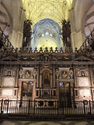The trascoro and the nave of the Seville Cathedral