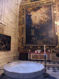 The Capilla de San Antonio, with the painting `La visión de San Antonio de Padua`, at the Seville Cathedral