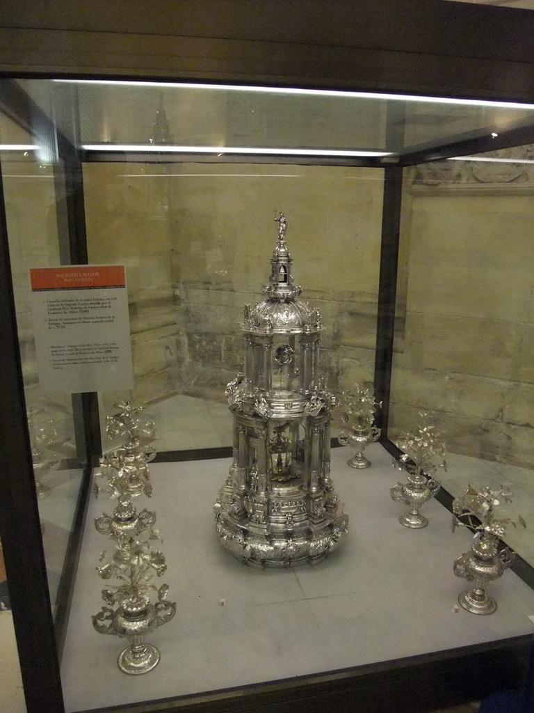 Silver monstrance in the Sacristía Mayor at the Seville Cathedral