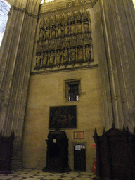 The east side of the southern nave of the Seville Cathedral