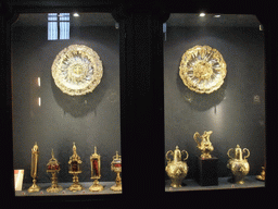 Golden relics in the Treasury at the Seville Cathedral