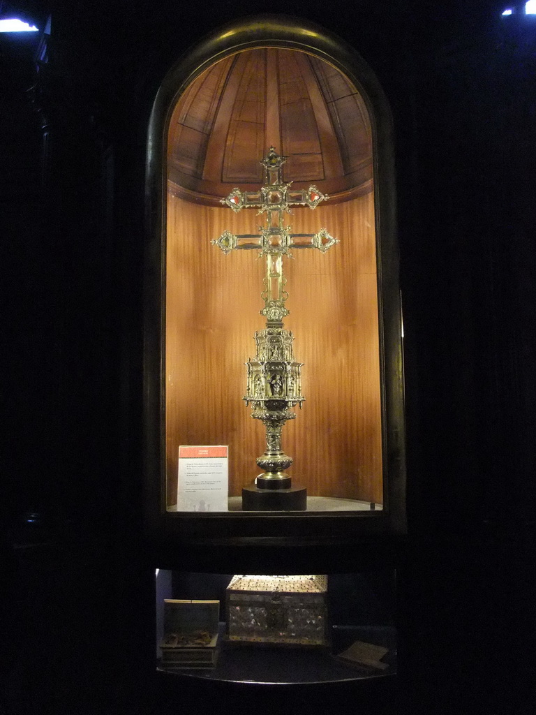 Golden relics in the Treasury at the Seville Cathedral