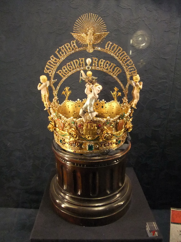 Golden crown in the Treasury at the Seville Cathedral