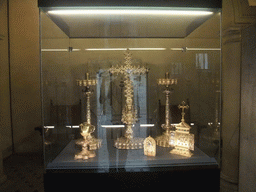 Golden relics in the Treasury at the Seville Cathedral