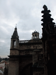 The roof of the Seville Cathedral, viewed from the ramp in the Giralda tower