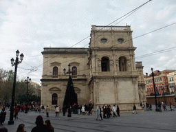 South side of the Casa Consistorial de Sevilla building at the Avenida de la Constitución avenue