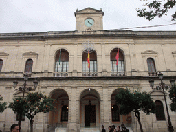 Front of the Casa Consistorial de Sevilla building at the Plaza Nueva square
