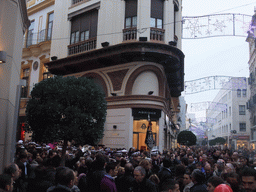 Fanfare orchestra at the crossing of the Calle de Velázquez and the Calle Rioja shopping streets