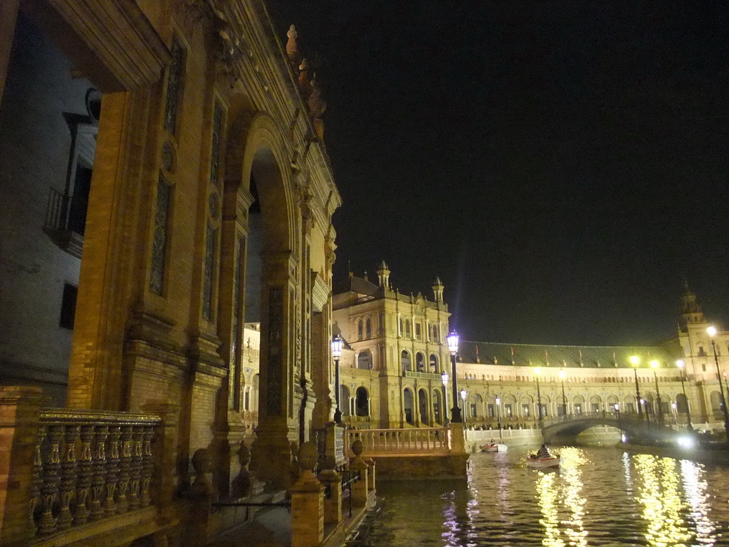 The Plaza de España building, by night