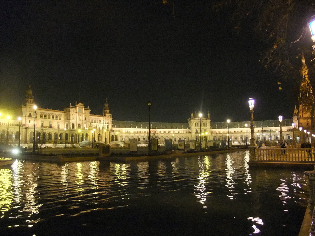The Plaza de España building, by night