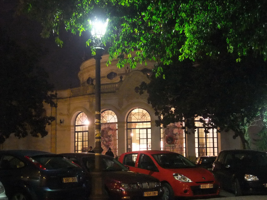 The Teatro Lope de Vega theatre, by night