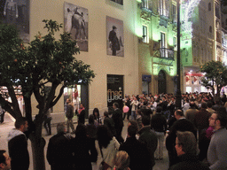 Fanfare orchestra at the Avenida de la Constitución avenue, by night