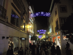 The Calle Tetuán shopping street, by night