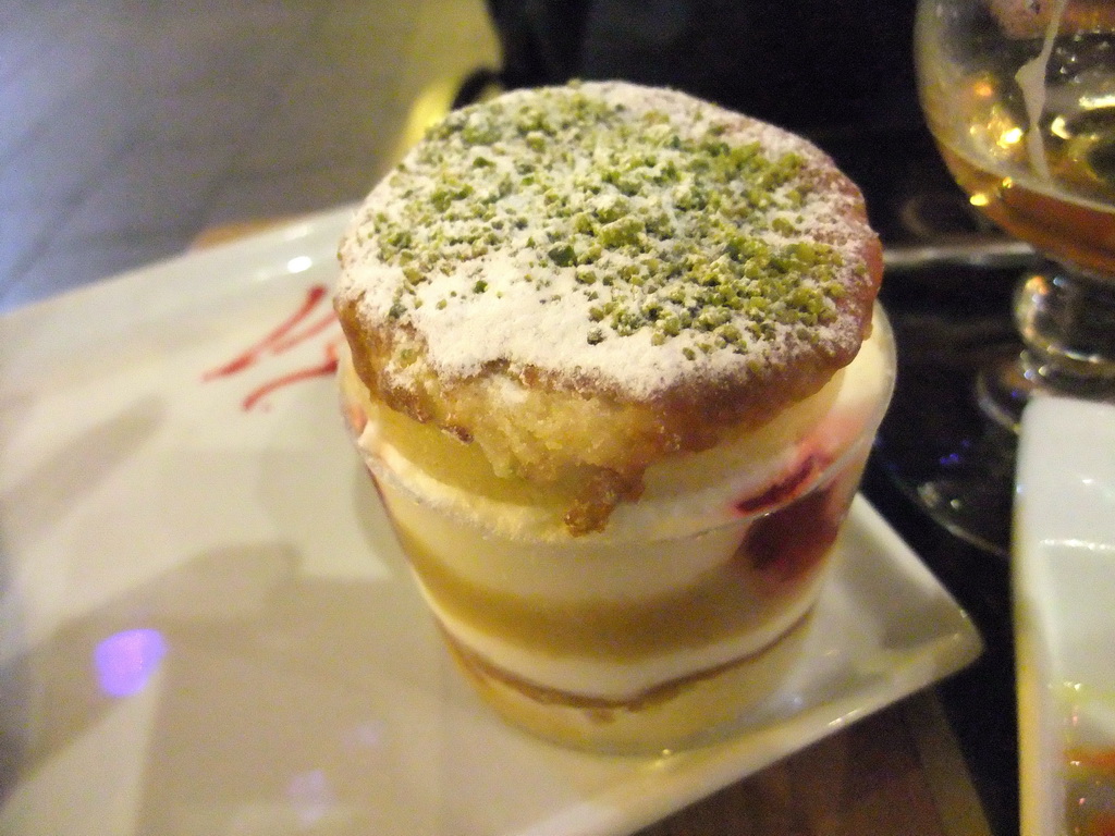 Dessert at the Restaurante Robles Laredo at the Calle Sierpes street