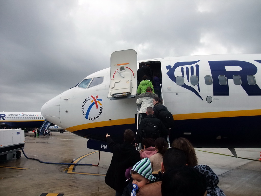 Our Ryanair airplane at Seville Airport