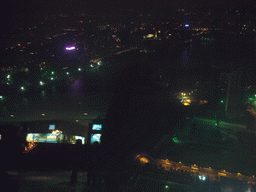 View on the northern part of the Huangpu river and surroundings, from the top of the Oriental Pearl Tower, by night