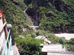 Bridge at Tiger Leaping Gorge (Hutiao Gorge), viewed from the parking place