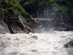 Rapids and bridge at Tiger Leaping Gorge