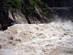 Rapids and bridge at Tiger Leaping Gorge