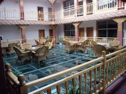 Glass floor in our hotel in Shangri-La