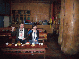 Tim and Miaomiao having a local Tibetan drink